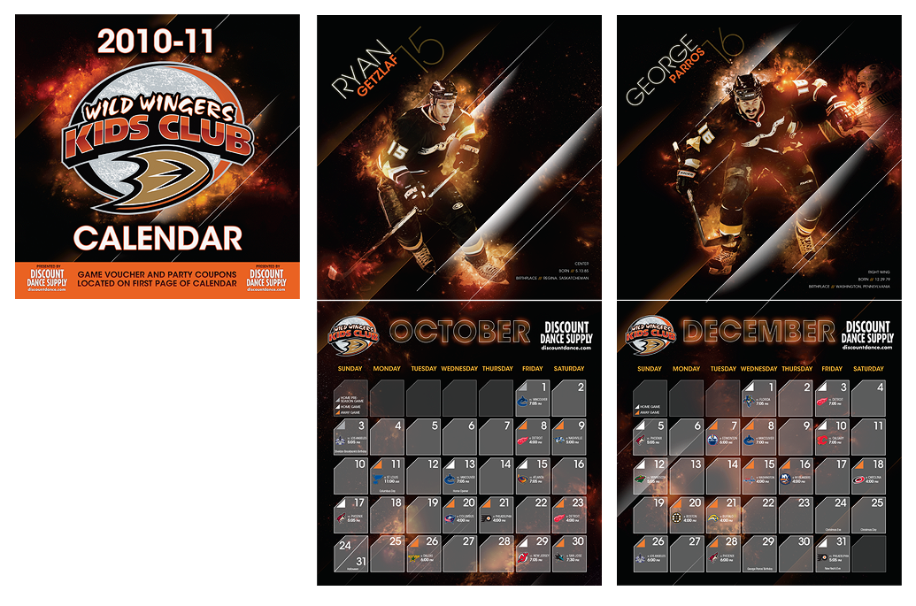 WIld Winger Kids Club Calendar